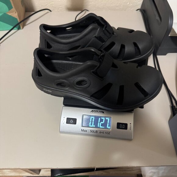 Oofos OOcandoo Recovery Sandal Unisex M6 W8 Black Comfort Orthotic Slip On - Picture 10 of 10